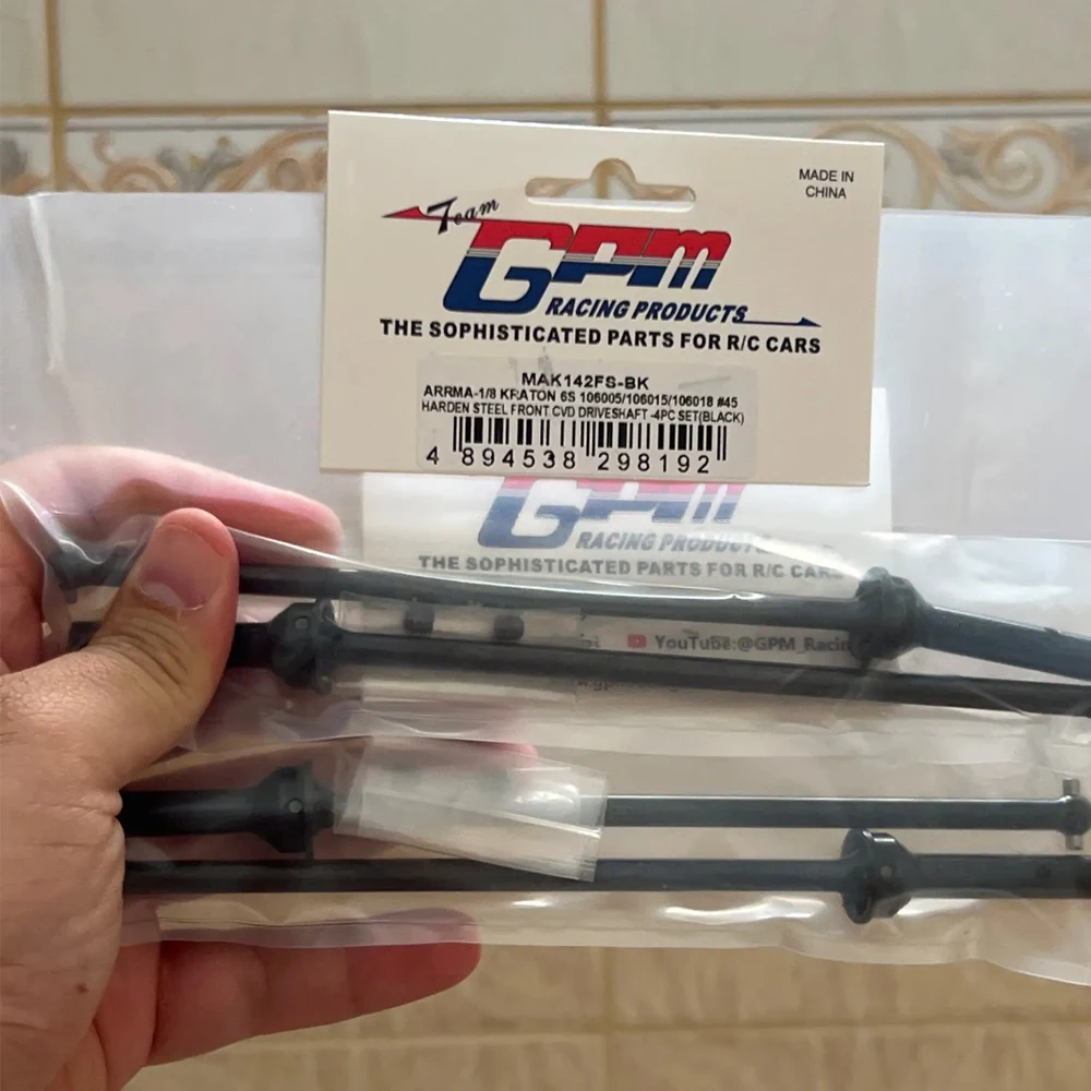 GPM Steel Front Drive Shaft AR310458 + AR310590 AR220033 for ARRMA 1/7 TALION Big Rock 1/8 Kraton Outcast EXB V4 V5 V6 6S