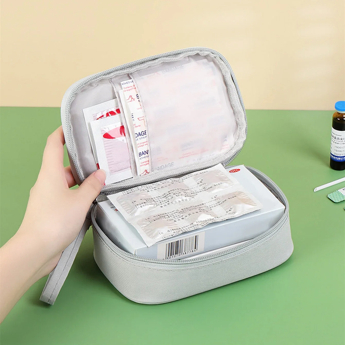 Large Capacity Medicine Storage Bag Portable Thickened Family First Aid Kit Medicine Boxes Travel Camping Pill Pouch Accessories