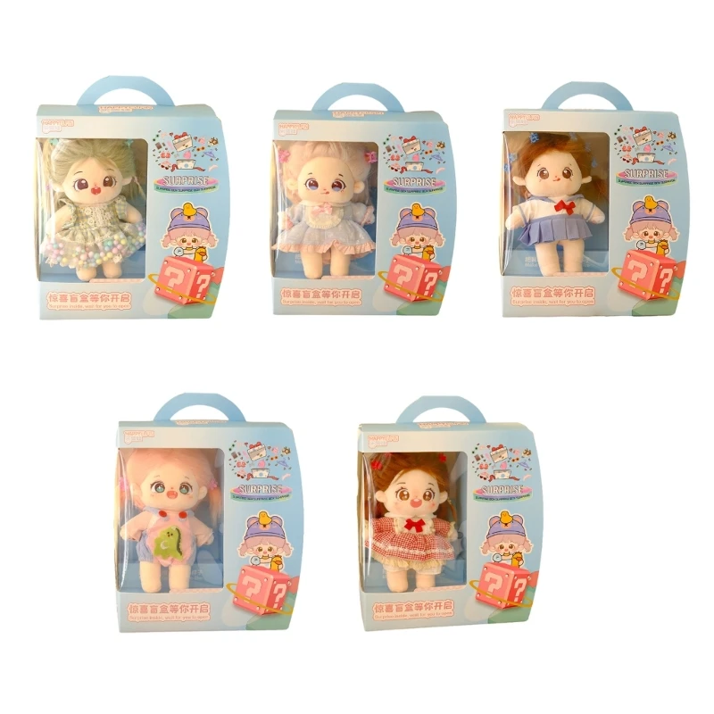 

8’’ Simulation Baby Reborns Toy Cotton Cloth with DIY Hair Idol Dolls for Children Fans Collectible Gift