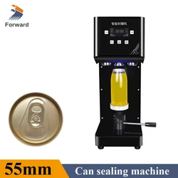 Electric Can Sealing Machine 55mm Caliber PET/Aluminum Bottle Semi-auto Capping Machine Tin Can Sealer with English Panel