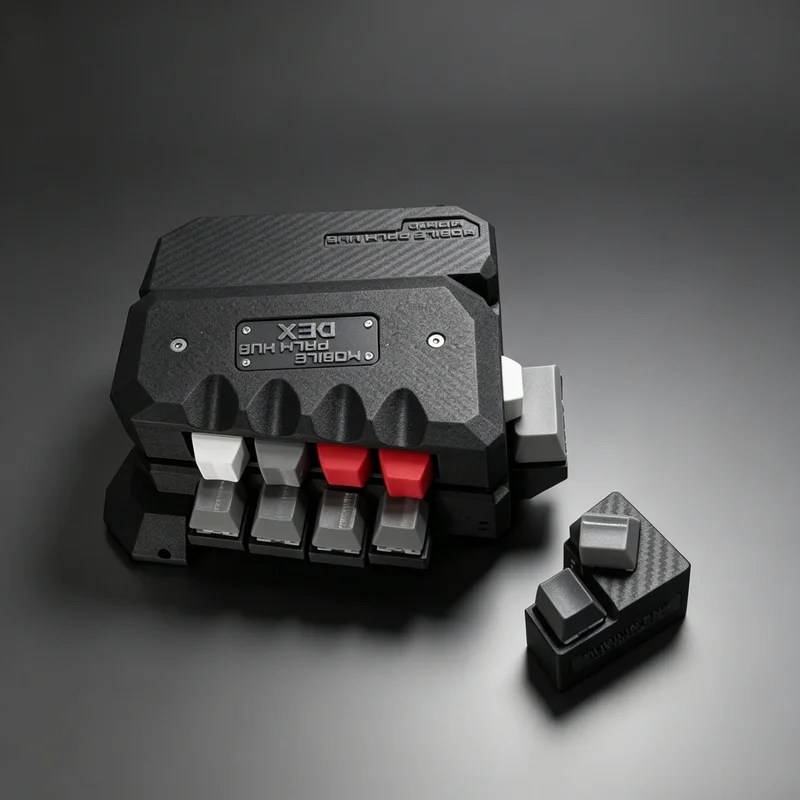 One Handed Joystick Keyboard Expansion Module Fdm 3d Printing Diy Carbon Fiber Customize Bluetooth Wired Gaming Keyboard