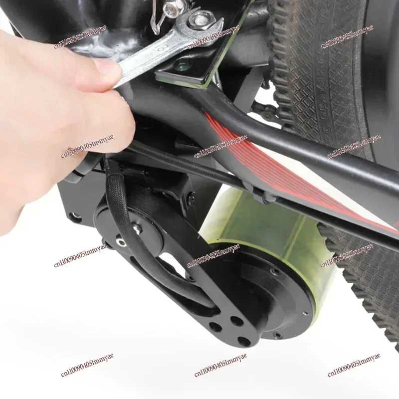 Power Booster Bike Rear Wheel Drive To Electric Kit Mountain Bike Electric Accessories 48V 350W Mid Mounted Battery