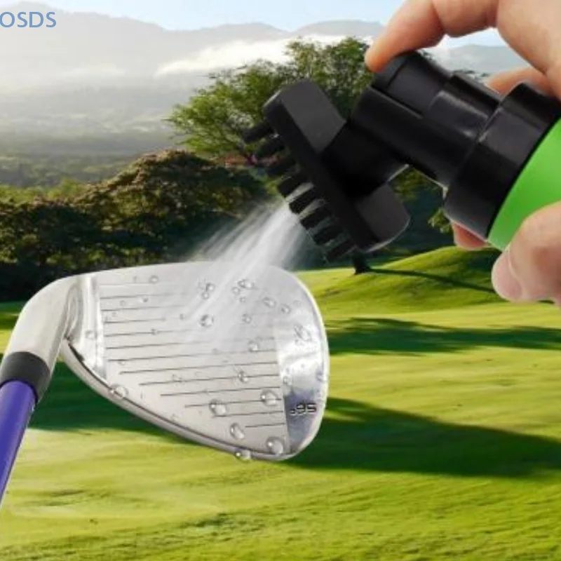 Nettoyeur de Club de Golf, Tube à rainure, brosse de Golf avec tête à poils en Nylon, Tube de réservoir étanche, bouteille à presser
