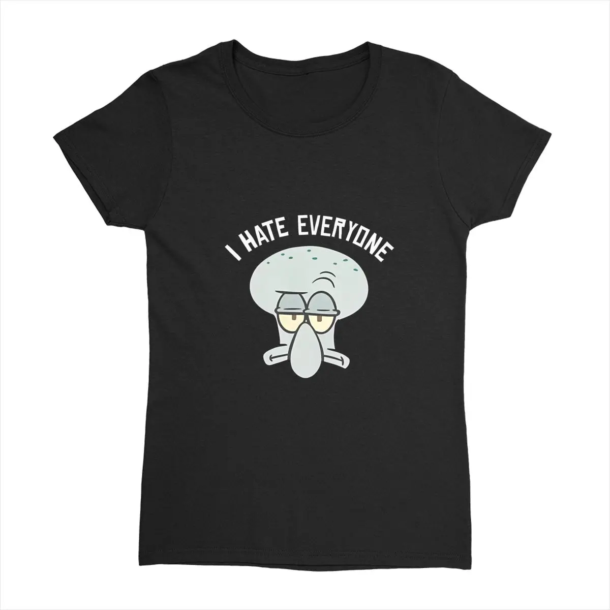 T-shirt streetwear Spongebob Squidward T-shirt in cotone T-shirt di tendenza per donna T-shirt con motivo estetico estivo caldo