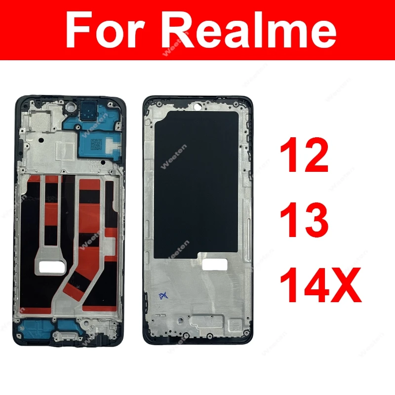 

LCD Frame Housing For Realme 12 13 14X 4G India Version Front LCD Frame Holder Cover Bezel Repair Parts