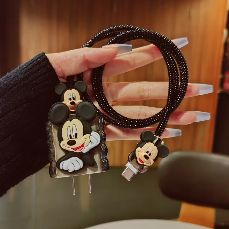 Mickey 20W iPhone Cartoon Anime Peripherie Datenkabel Schutzhülle Ladekabel Anti Bruch Seil Geschenke für Mädchen