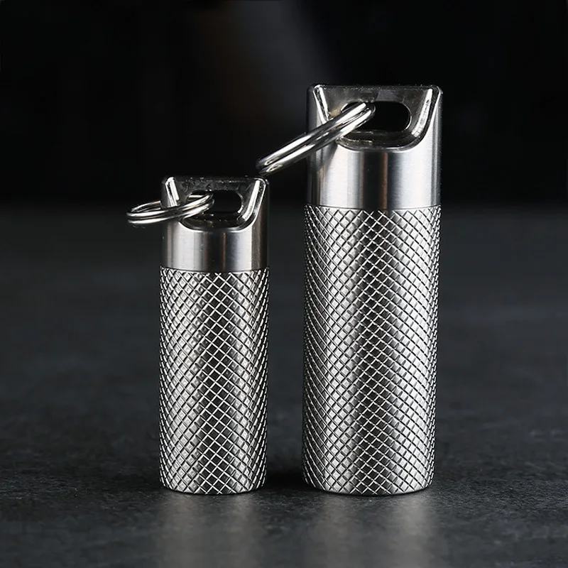 TIGLE Camping EDC Pocket Waterproof Pill Bottle Titanium Alloy Pill Box Outdoor Multitool New