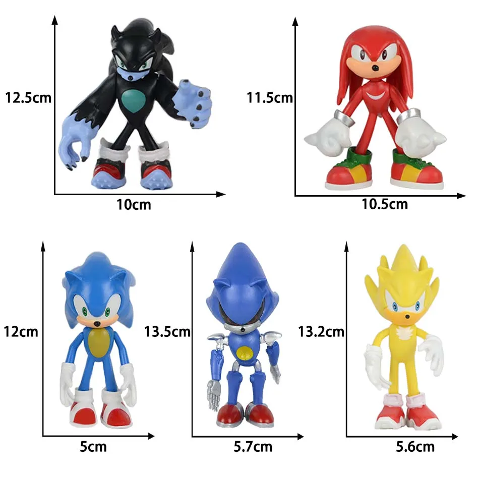 جديد Sonices الظل لعبة شخصية عمل دمية أنيمي القنفذ الشكل الأسرع من الصوت ماوس زخرفة عيد ميلاد الأطفال هدية الكريسماس #6