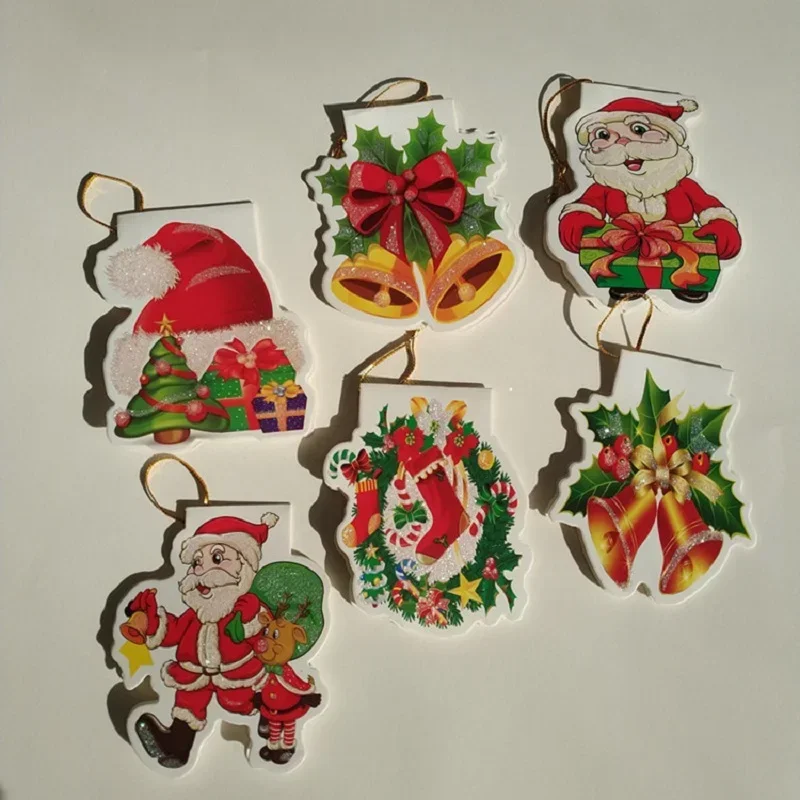 40 قطعة بطاقة معايدة HappyNewYear نصف أضعاف بطاقة بريدية التمنيات العلامات تسمية أجراس عيد ميلاد سعيد شجرة ثلج سانتا هدايا حفلة عيد الميلاد #6