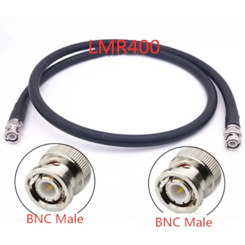 1PC LMR-400 BNC Male to BNC Male plug Connector LMR400 Cable Extension Jumper Pigtail  WIFI Antenna