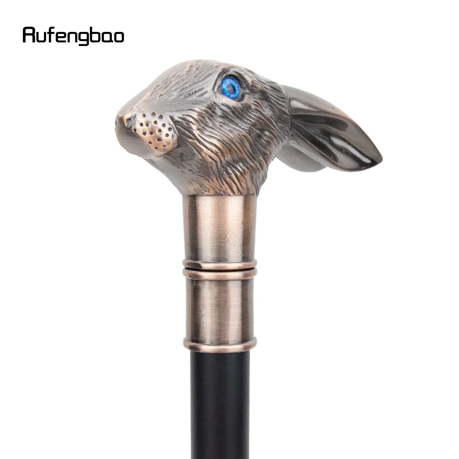 ไม้เท้าเดินทรงสุภาพบุรุษหูยาวสีแดงทองแดง ไม้เท้าแฟชั่นสำหรับสุภาพบุรุษ ไม้เท้าสำหรับการแสดงบนเวที ความยาว 92 ซม.