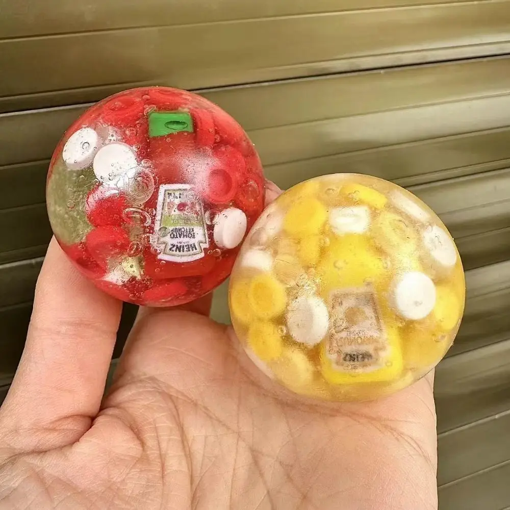 

Plastic Squeeze Ball Fidgeting Toys Simulation Elastic Noisy Ball Pinch Toy Soft Handmade Colorful Ball Stretchy Toys