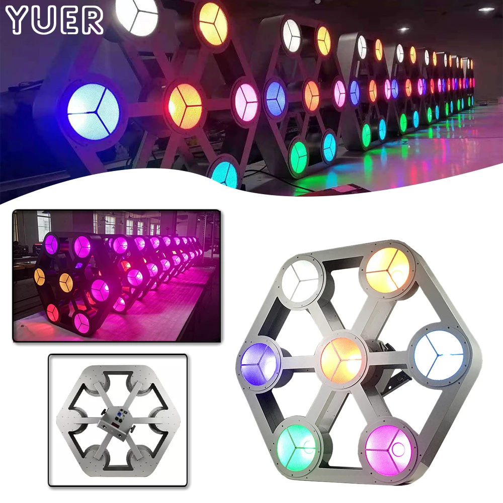 

7X30W RGBW 4IN1 LED Matrix Retro Lamp Strobe Point Control DMX512 4/6/12/13/28/40CH DJ Disco Stage Bar Party Backlight Effect