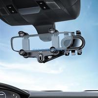 U2JE Lightweight Rearview Mirror Phone Holder 360 Degrees Rotating Car Phone Holder