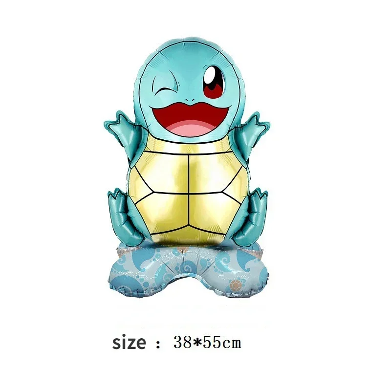 New Pokemon Cartoon Pikachu Charmander Bulbasaur Squirtle Aluminum Foil Latex Balloon Children\'s Birthday Party Decoration Toy