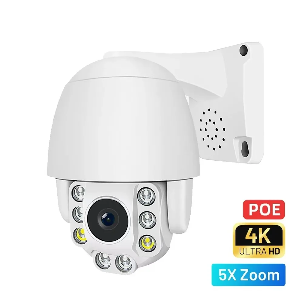 

5MP/8MP 4K Mini POE PTZ IP-камера 5-кратный оптический зум H.265 Hik-совместимый цельнометаллический корпус Камера домашней безопасности