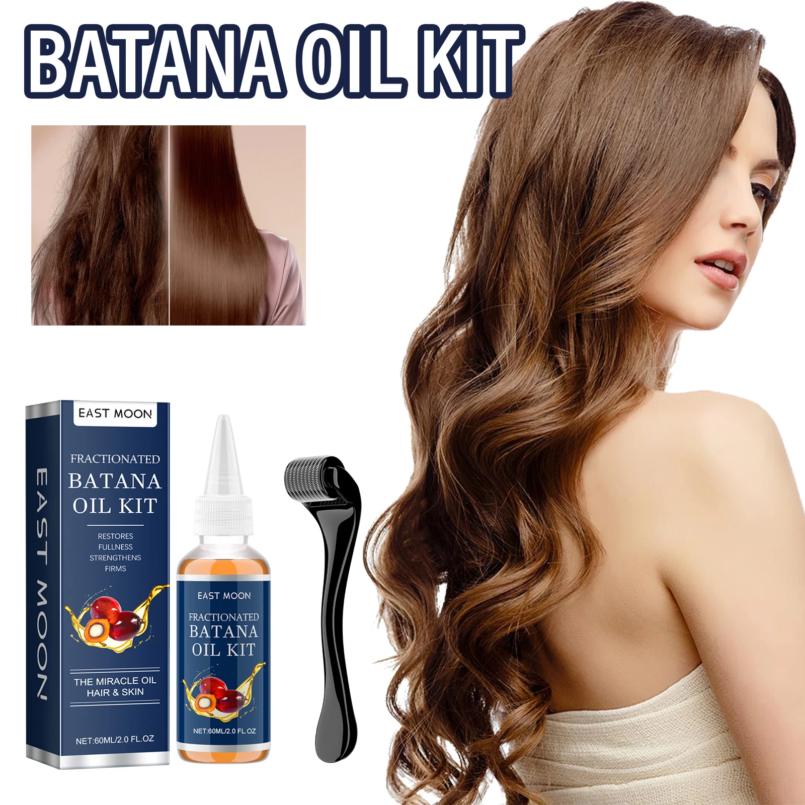 زيت الشعر يقلل بشكل فعال من التجعد ويخلق شعرًا ناعمًا حريريًا ويقوي الجذور، مصل أساسي مغذي لفروة الرأس والخيوط #1