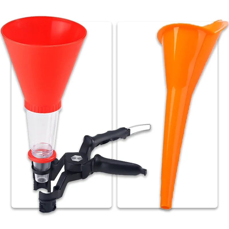 

Engine Oil Filling Funnel Set Car Motorcycle Gasoline Oil Fill Universal Tool Petrol Long Stem Adjustable Funnel Holding Clamp