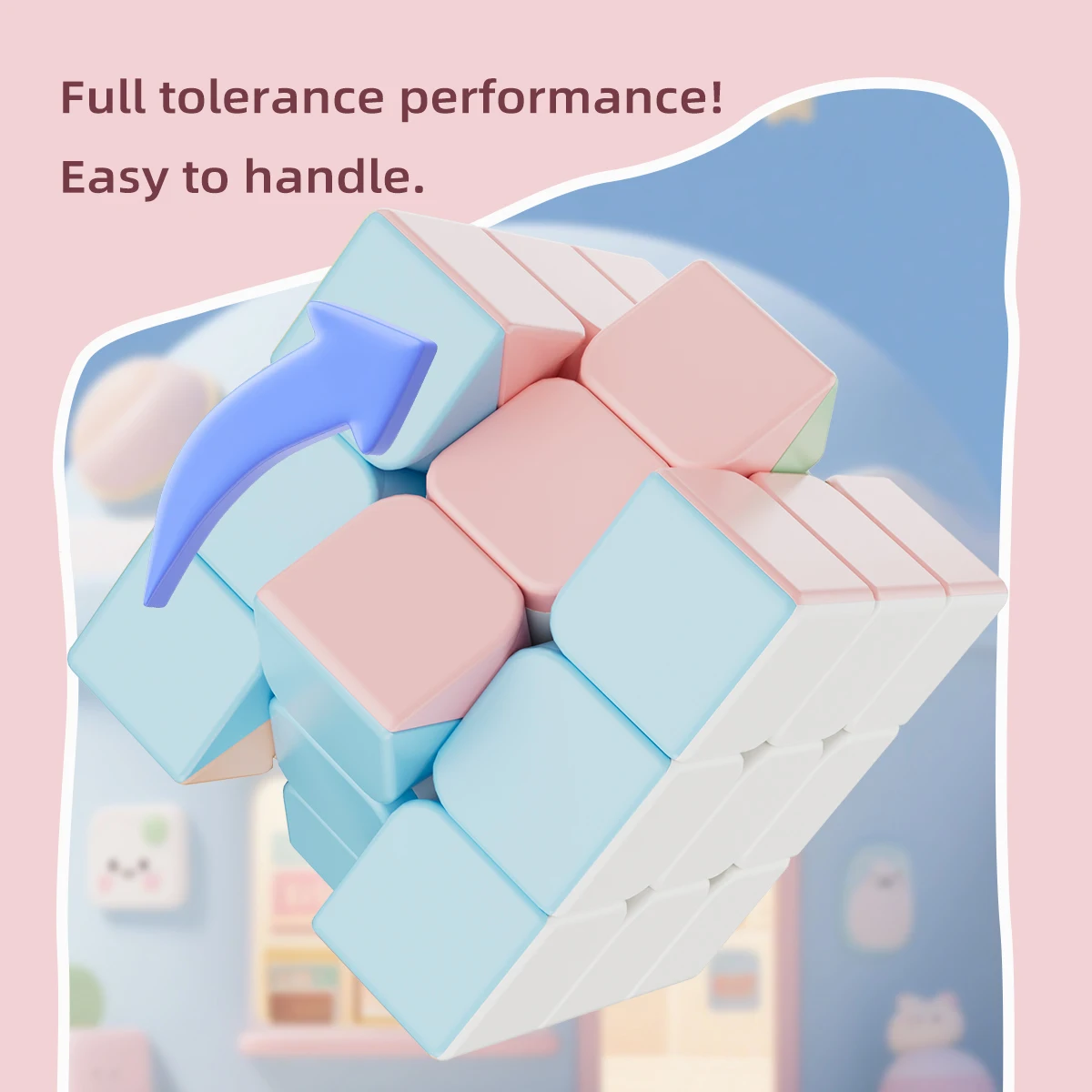 YJ Guanlong Macaron Series Third-Order Rubik's Cube Second-Order Fourth-Order Pyramid Kidsren's Educational Toy for Beginne