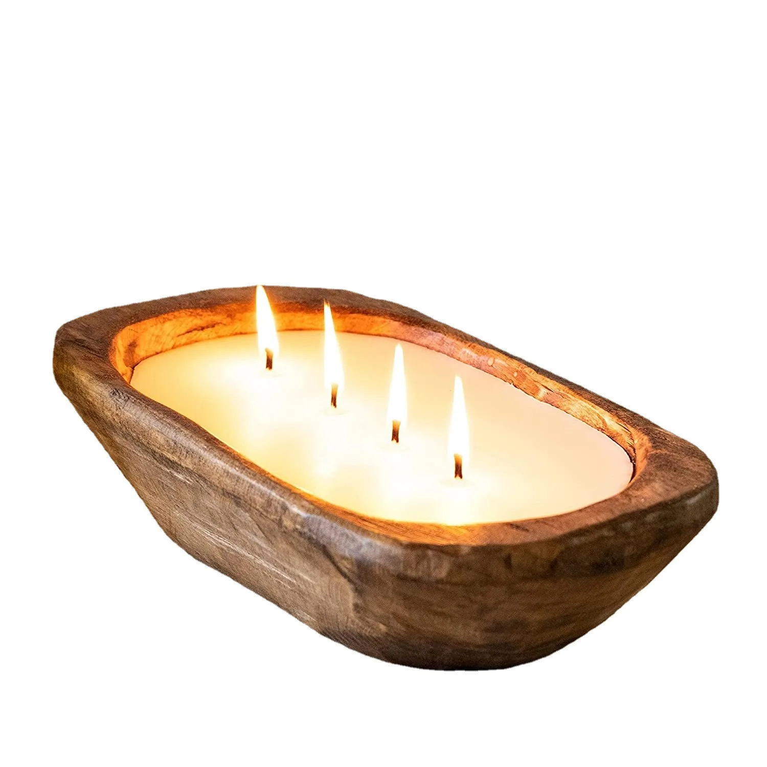 Wooden Christmas decoration tray candle handmade paulownia wood products