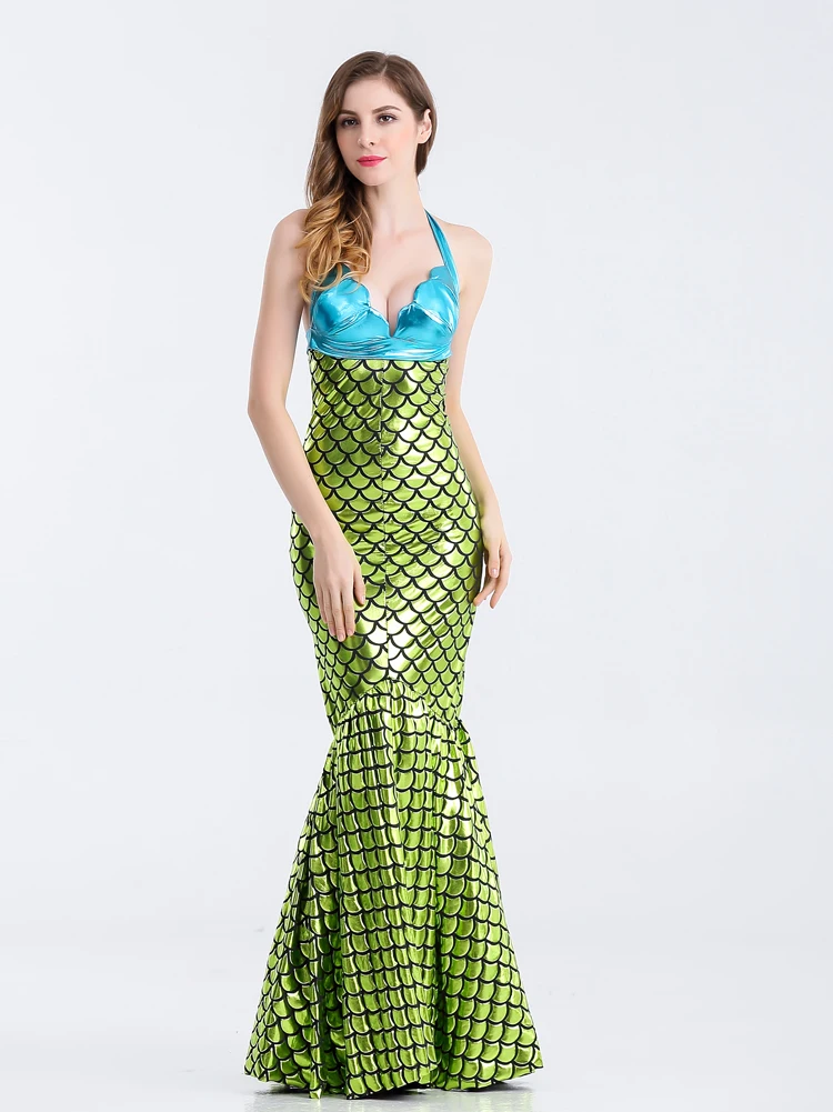 

Хэллоуин Русалка Ролевой Костюм Планга Большой Размер Висит Ne Русалка Длинная Юбка Бальное Платье Этнический Сценический Костюм Женщины