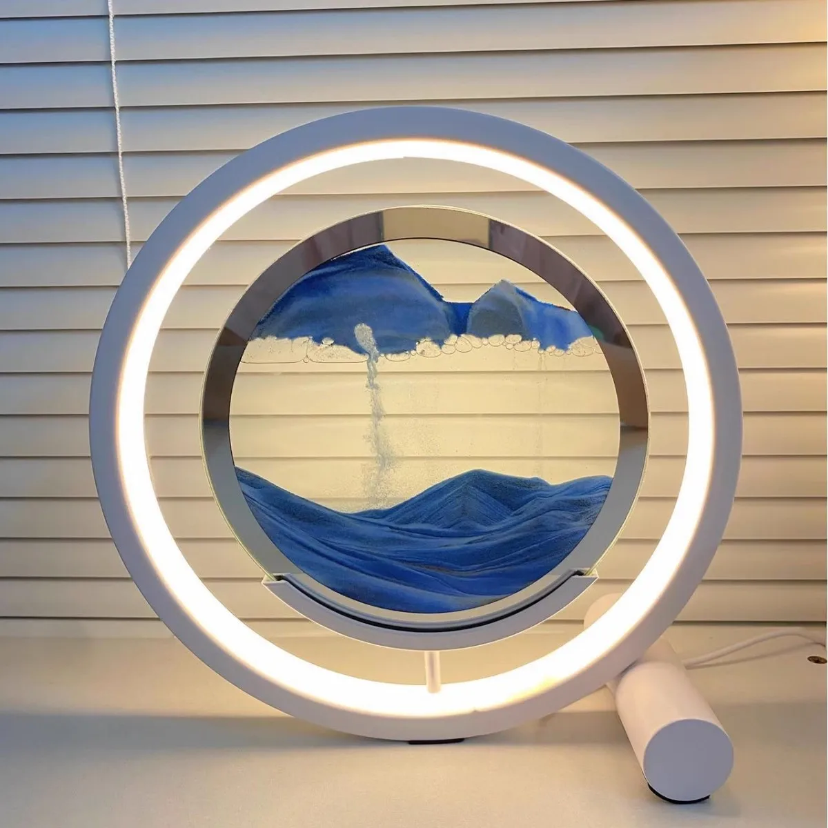 Creative Decoration Quicksand Painting Table Lamp Bedside