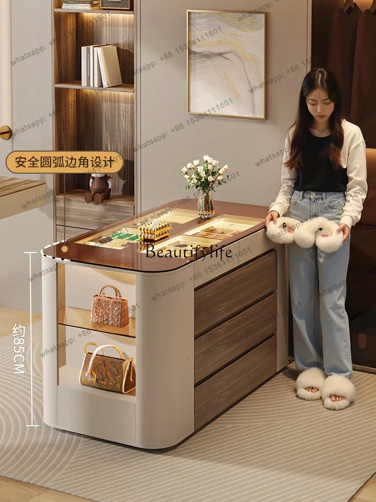 yj58 Italian Minimalist Jewelry Nakajima Counter Cloakroom Master Bedroom Floor Storage Locker