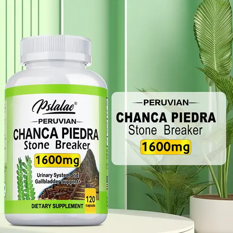 Chanca Piedra 1600mg - Supports Kidney Function, Promotes Detoxification, Cleansing and Repair, and Boosts Energy - 120 Capsules