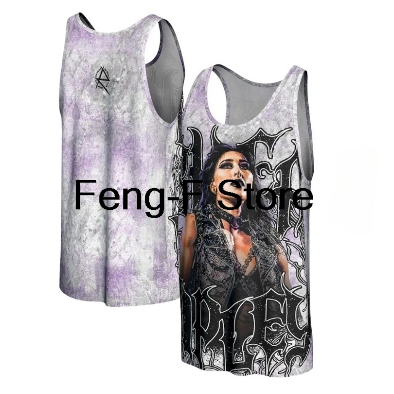 

Футболка-майка 3D Rhea Ripley Merch, мужская футболка с коротким рукавом, унисекс, повседневная одежда, женские топы в стиле Y2K