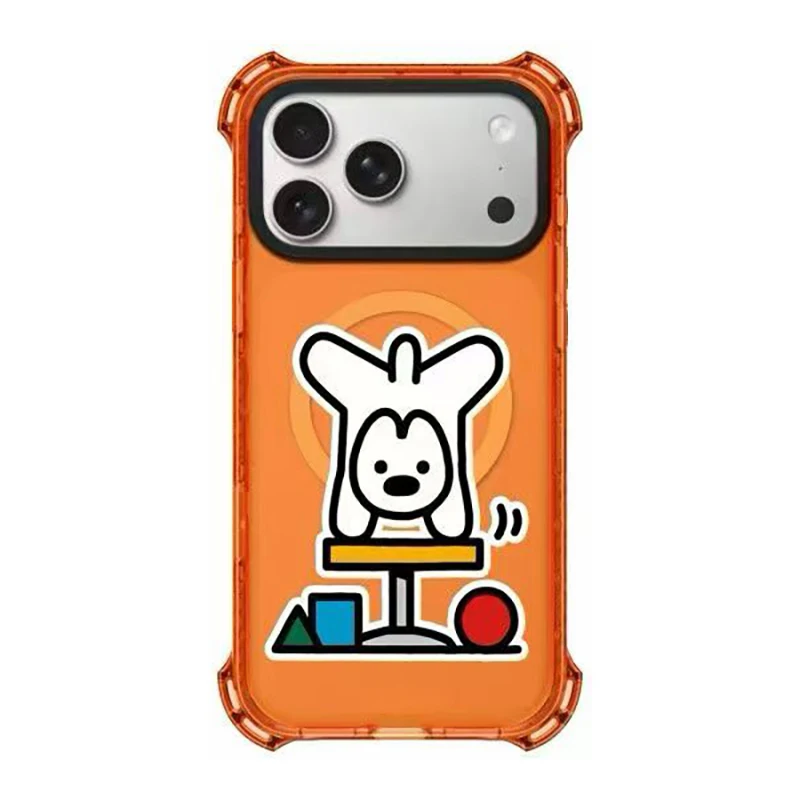 Cartoon Sports Dog 4 Corner Magnetic Protective Phone Case Cover for IPhone 13 14 15 16 17 Pro Max Case for IPhone 17Pro