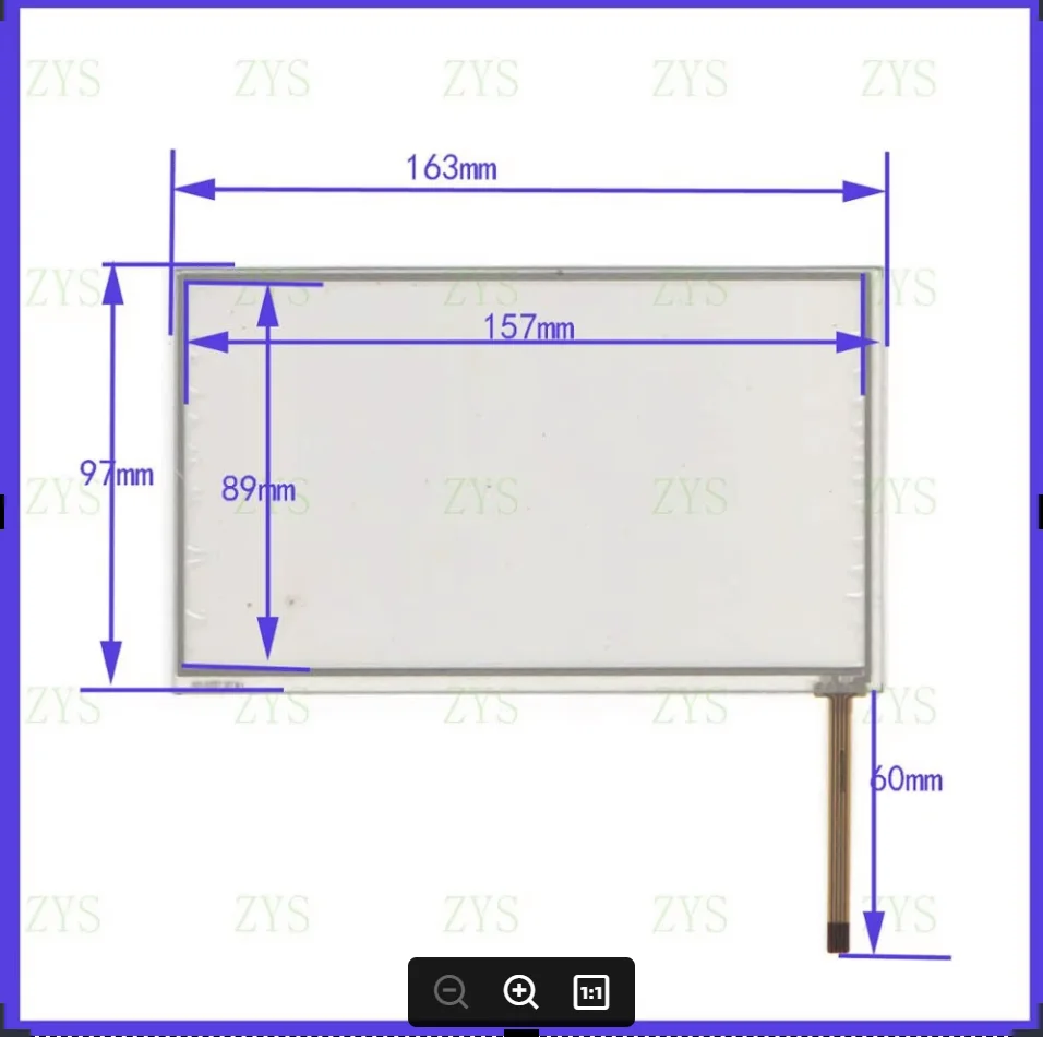 

ZhiYuSun for LMT070DICFWD-AKA 7inch 4 line For CarDVD touch screen panel this is compatible