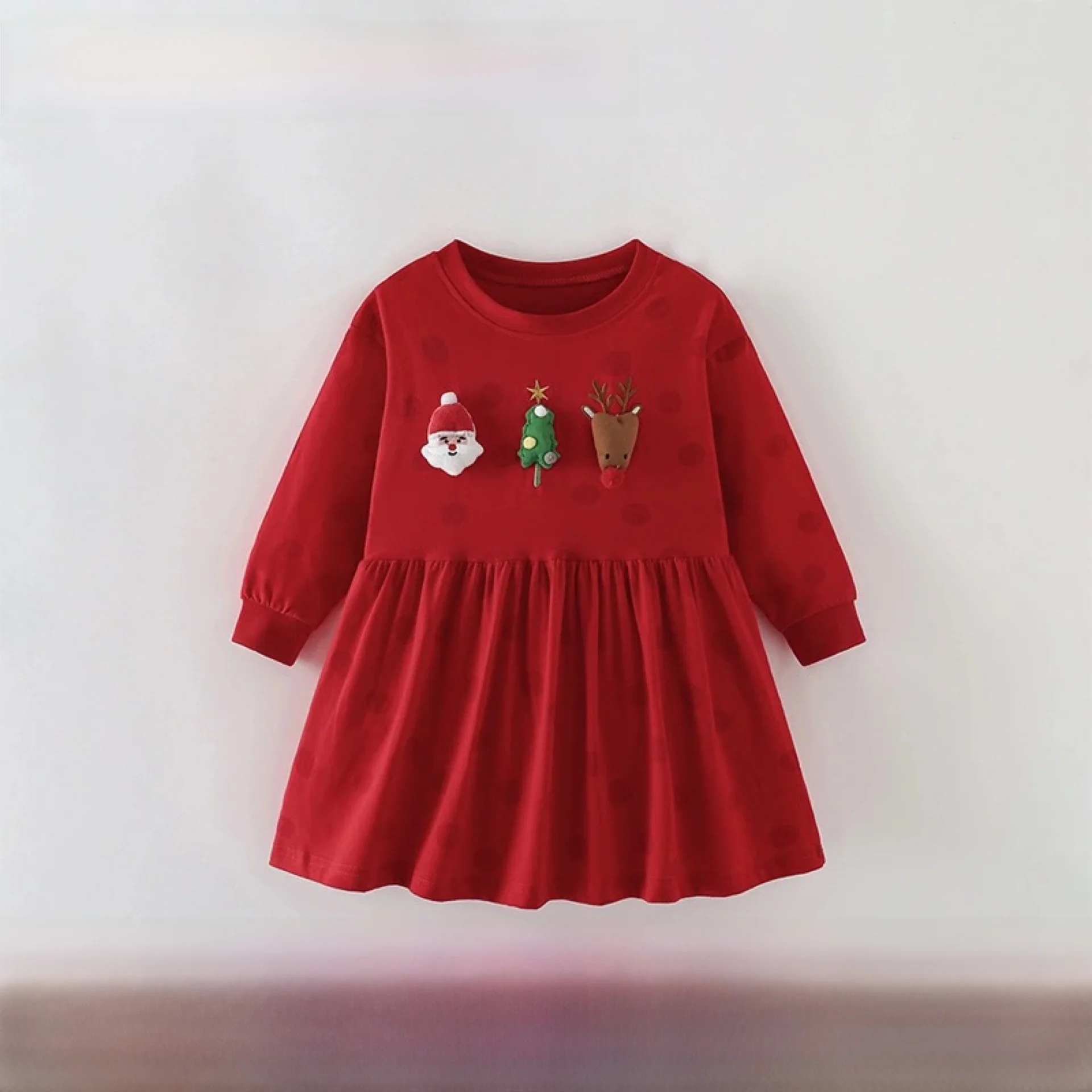 Malwee Princ Dr Long Sve round Ne ملابس الأطفال مزيج القطن والبوليستر موسم الشتاء الفتيات دكتور