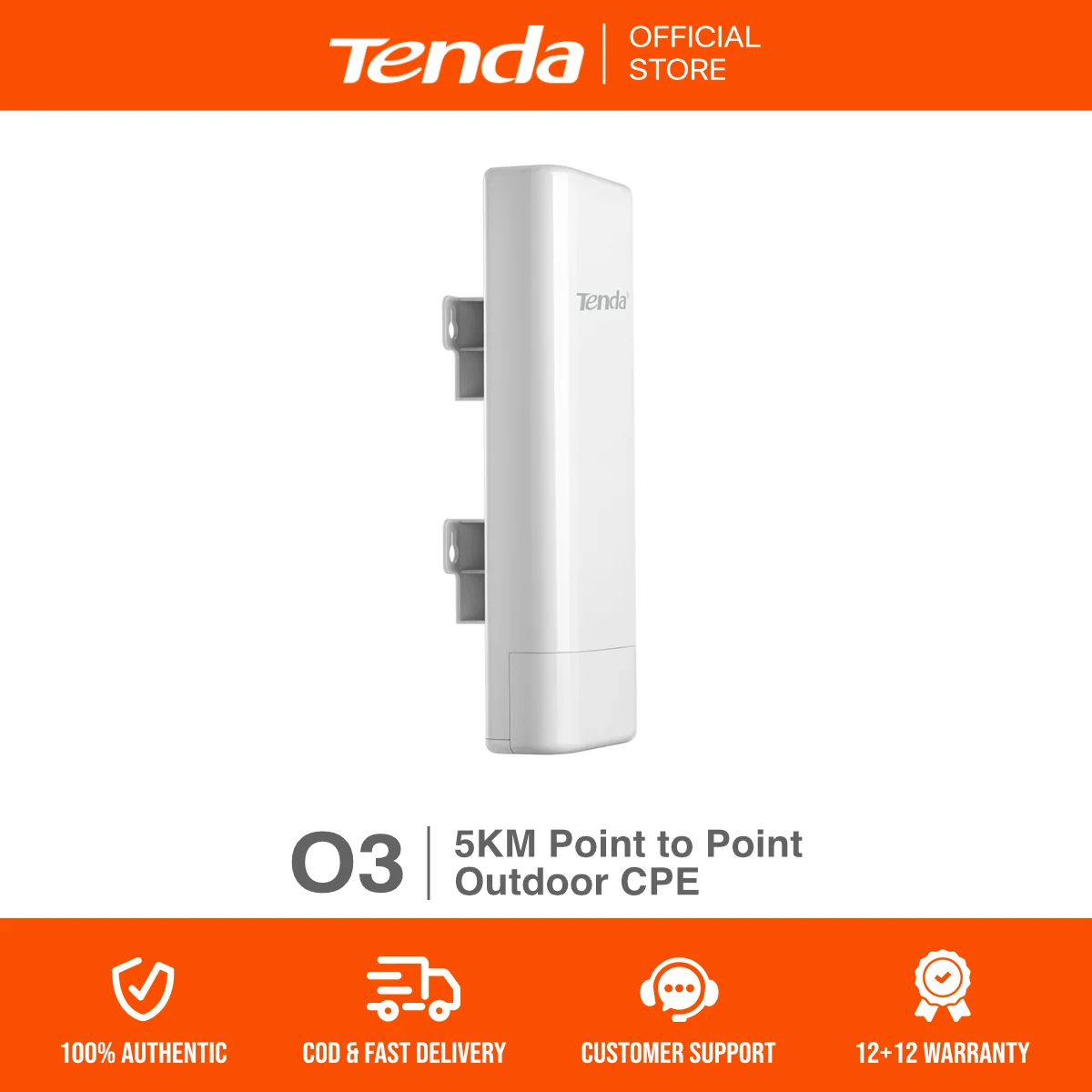 Imagem -03 - Tenda o3 v2 5km Cpe Externo P2p de Longa Distância Ip64 à Prova Dágua Antena 12dbi Proteção contra Raios 6kva Wisp ap ap