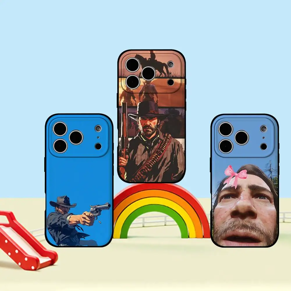 Coque de téléphone Game G-Red Dead Redemption 2 pour iPhone 17 16 15 Pro Max 14 13 12 11 XR X XS Max 8 Plus SE