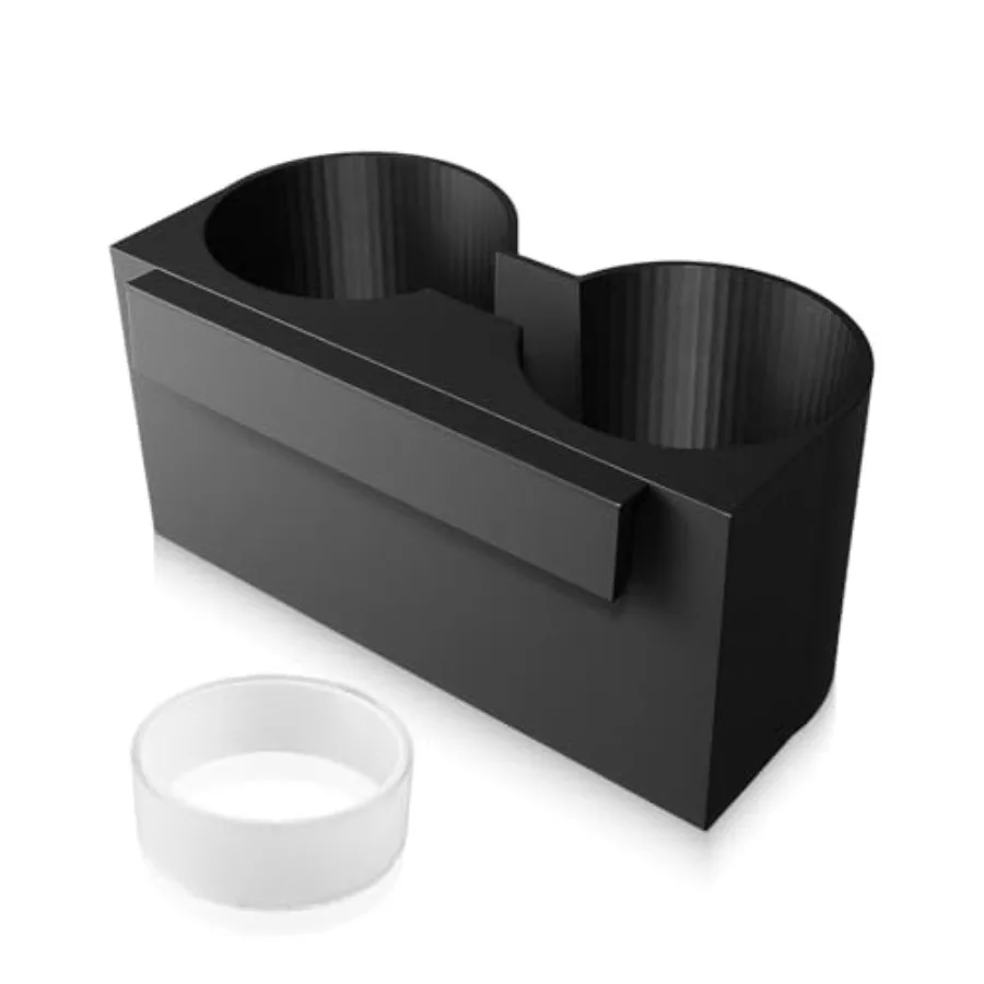 

Rear Dual Cup Holder Compatible with Chevrolet Yukon Denali Tahoe Suburban and GMC Sierra Silverado 2015-2020 3-Inch Cupholder
