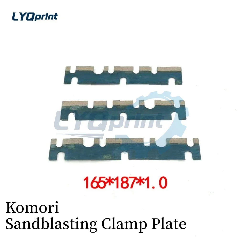 Tough Komori 625 Commercial Wheel Sandblasting Clamp Plate 1mm Thickness 165/187 Length Hole 8/9/10mm Printing Accessories Durab
