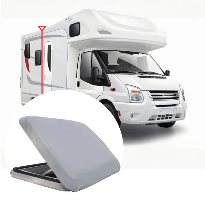 600D Oxford Waterproof Roof Hatch Cover RV Skylight Caravan Roof Vent Window Sunshades Protective Accessories 42x42cm