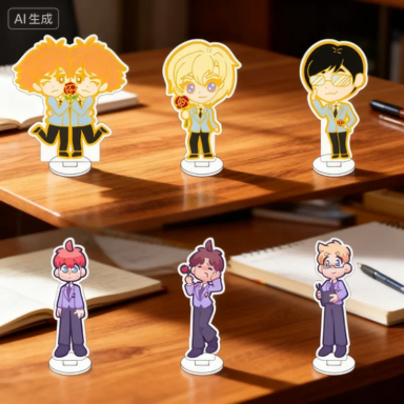 Oran High School Host Club Plate Decoration Desk Figure Display Friends Anime Cake Topper HD Acrylic stand standing Gift 10CM