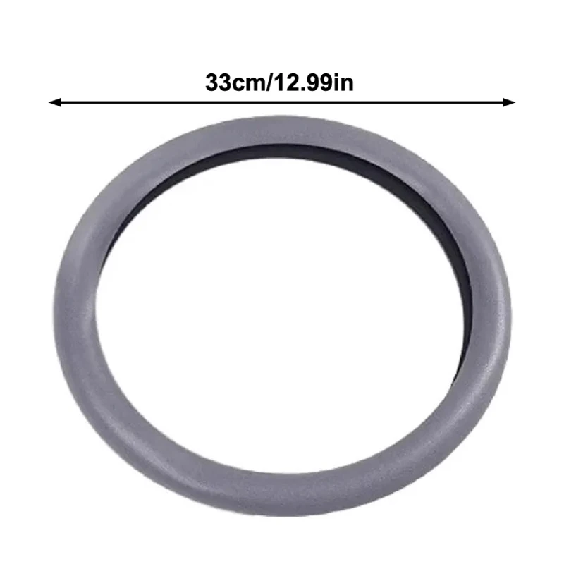 غطاء عجلة قيادة أنيق عالمي من السيليكون غير قابل للانزلاق لعجلة على شكل حرف D؛ يعزز ديكور السيارة