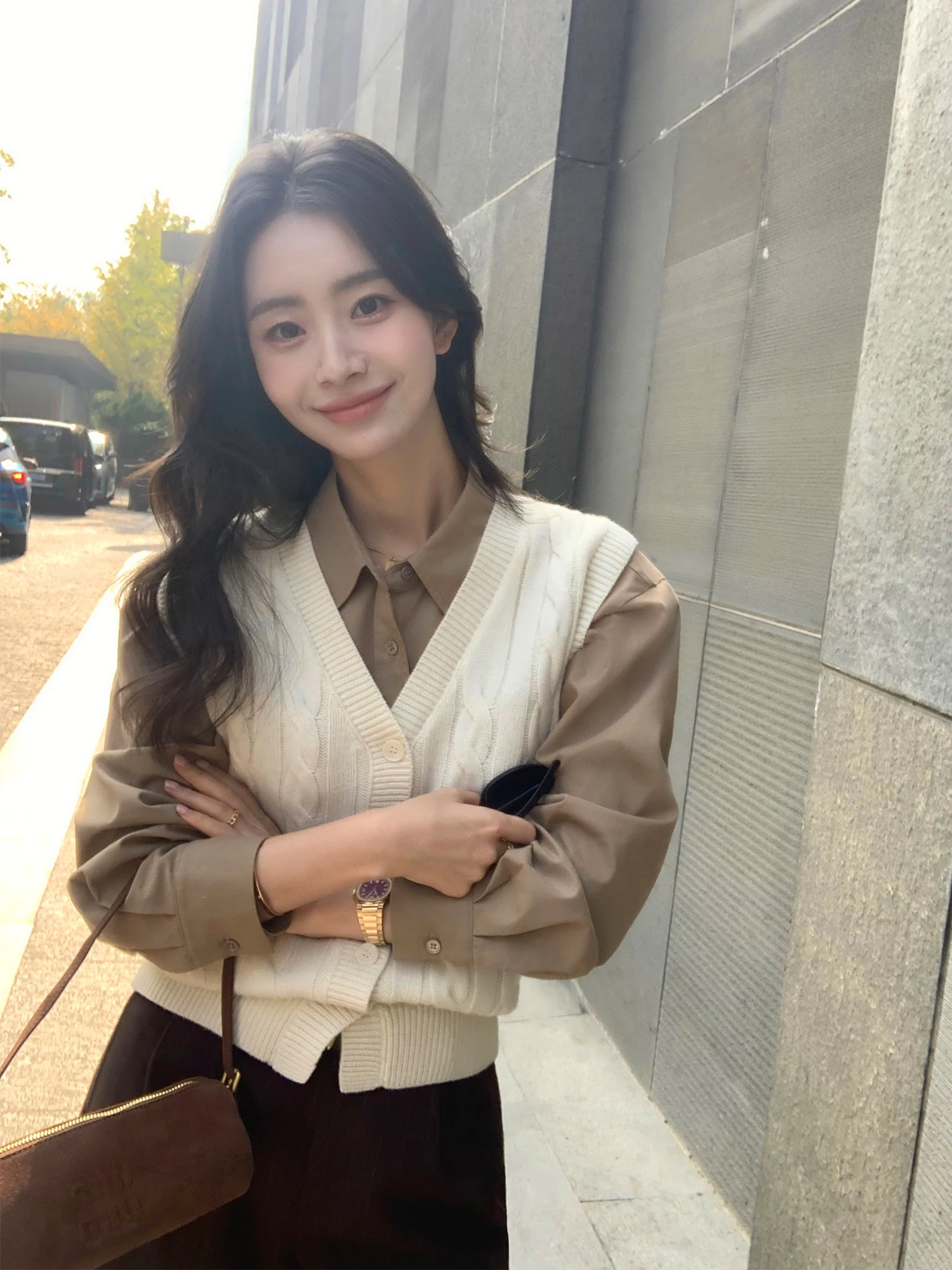 

Ele V-Ne шерстяной вязаный жилет, женский многослойный свитер без рукавов, открытый кардиган, пумша, зимний модный женский жилет