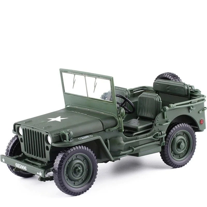 1/18 diecast carro brinquedo táticas militares liga modelo de carro capô aberto painéis para revelar motor com dispositivo suspensão crianças presente