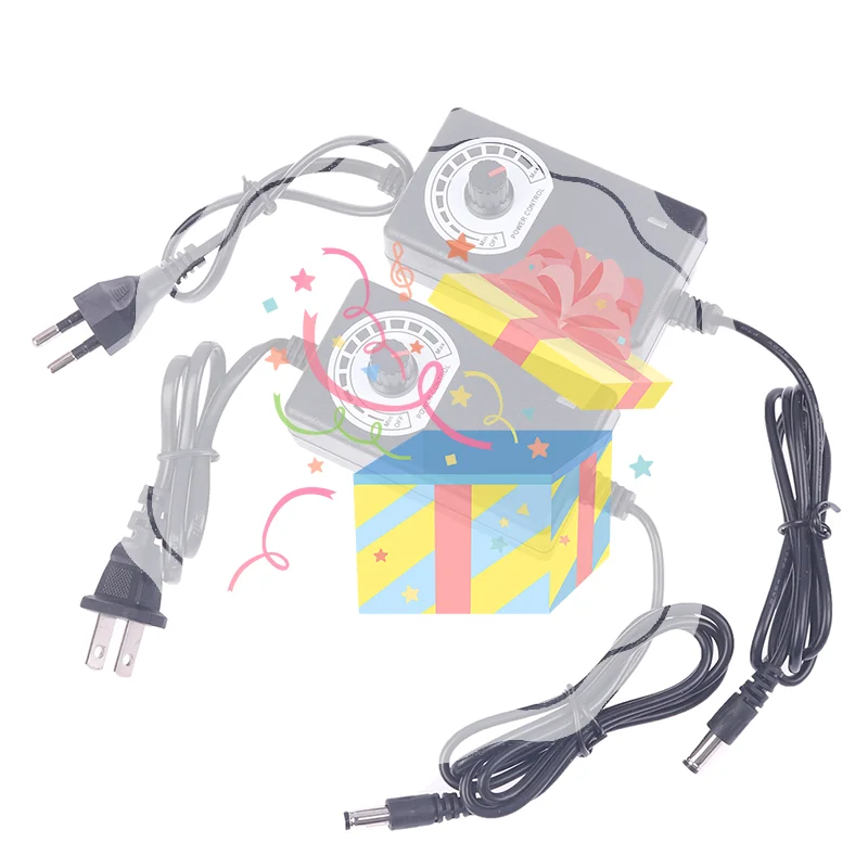 Verstelbare AAN/UIT Adapter 3V-12V 2A van spanning 3V 4.5V 5V 6V 7.5V 8V 9V 10V 12V 2A 24W voeding Oplader 5.5mm