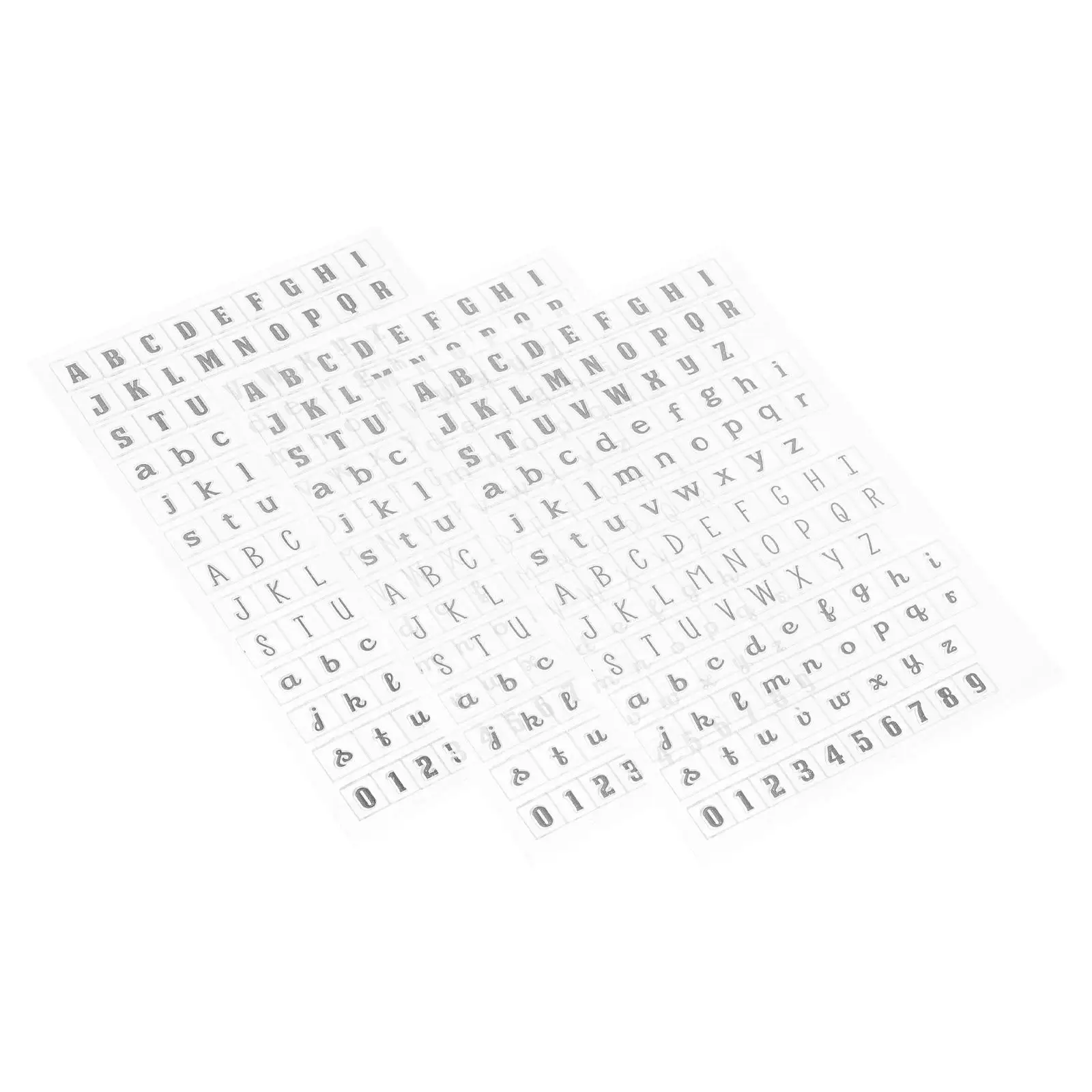 

3 Pcs Digital Transparent Seal Clear Stamp Embossed Letter Alphabet Number Stamps