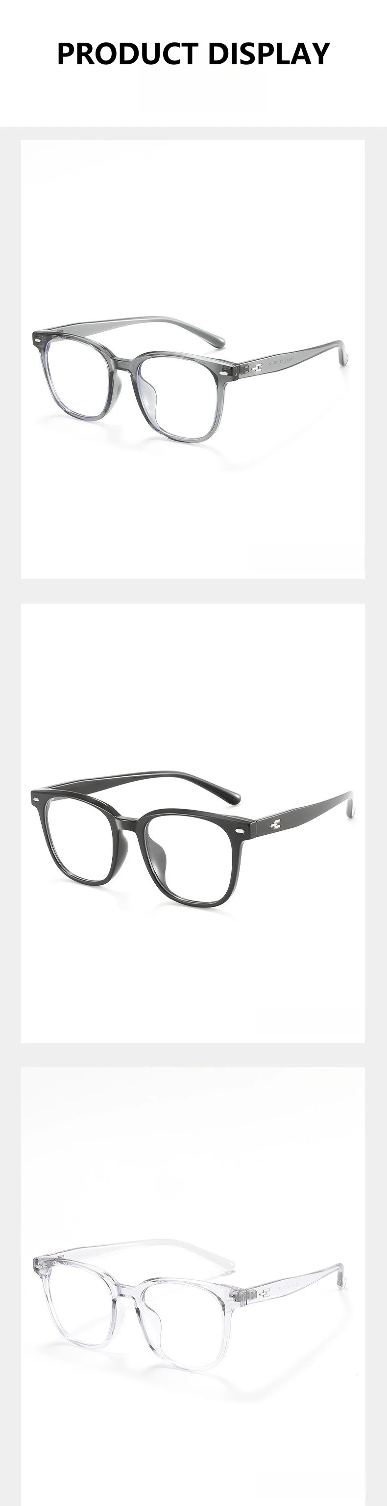 YIMARUILI Optische Brillen für Herren und Damen, blaues Licht blockierende Lesebrille, TR90, quadratische Grad-Brille 9089 – Detail 9