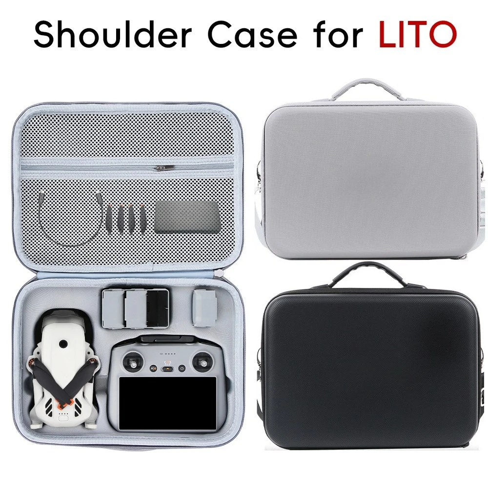 Portable Carrying Case For DJI Lito 1/Lito X1 RC 2/RC N3 PU Protective Shoulder Bag Hard Travel Box Handbag Drone Accessories view 6