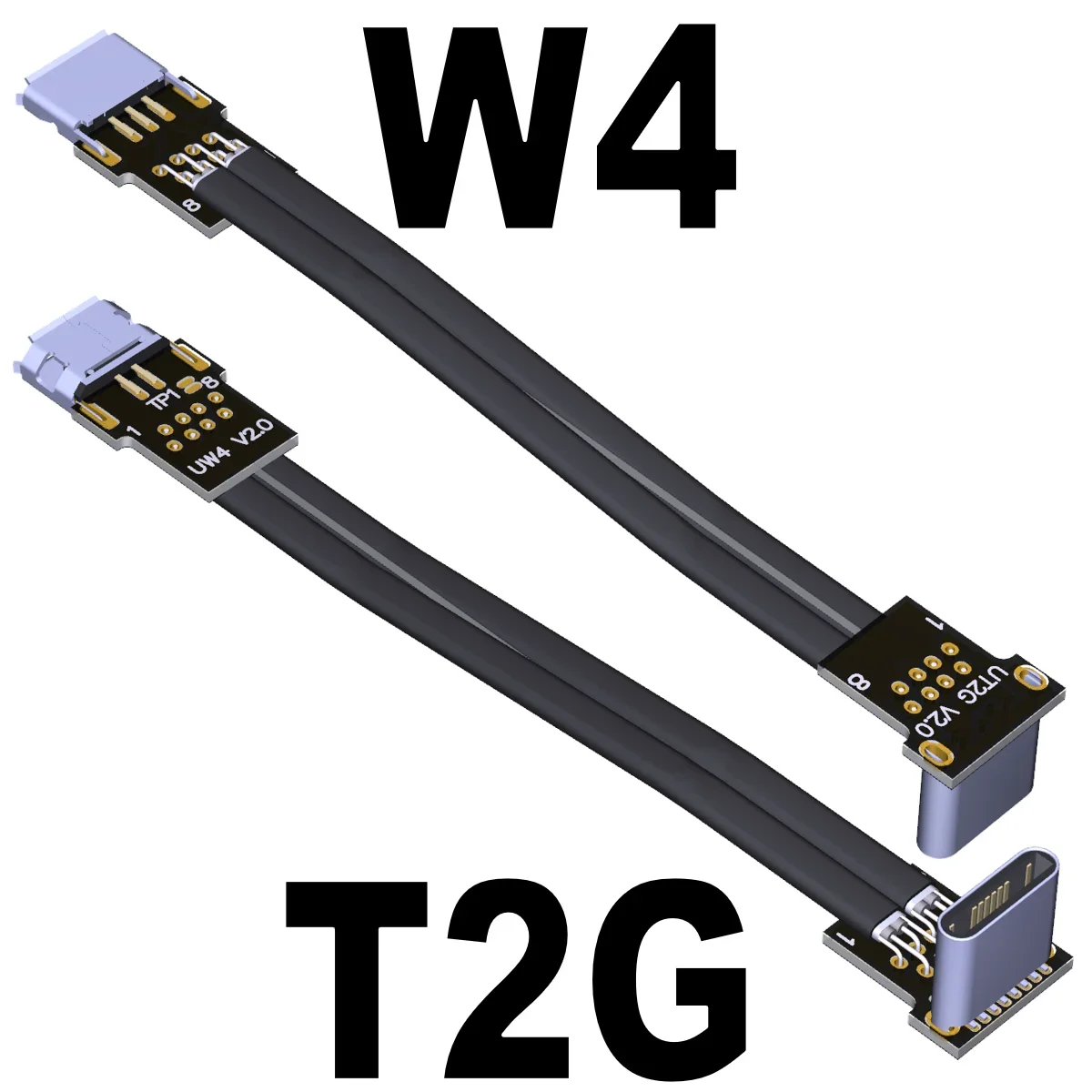 T-W Type-C USB 2.0 Micro B Extension Ribbon Cable Fold 90 FPV OTG Slim Flat Soft FPC Charge Brushless Handheld Gimbal Monitor