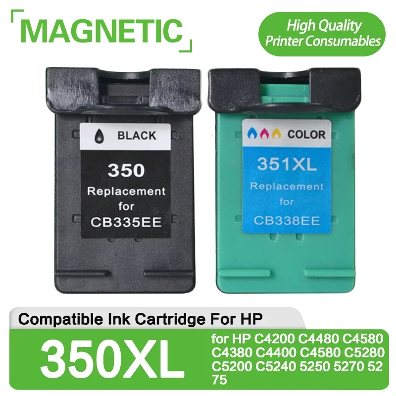 350XL 351XL Compatible Ink Cartridge Replacement  for HP C4200 C4480 C4580 C4380 C4400 C4580 C5280 C5200 C5240 5250 5270 5275