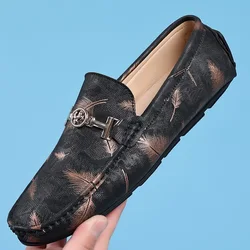 MAEDEF New Fashion 2024 Men Casual Shoes Anti-slip Luxury Brand Print Soft Breathable High Quality Loafers for Men Size 38-48