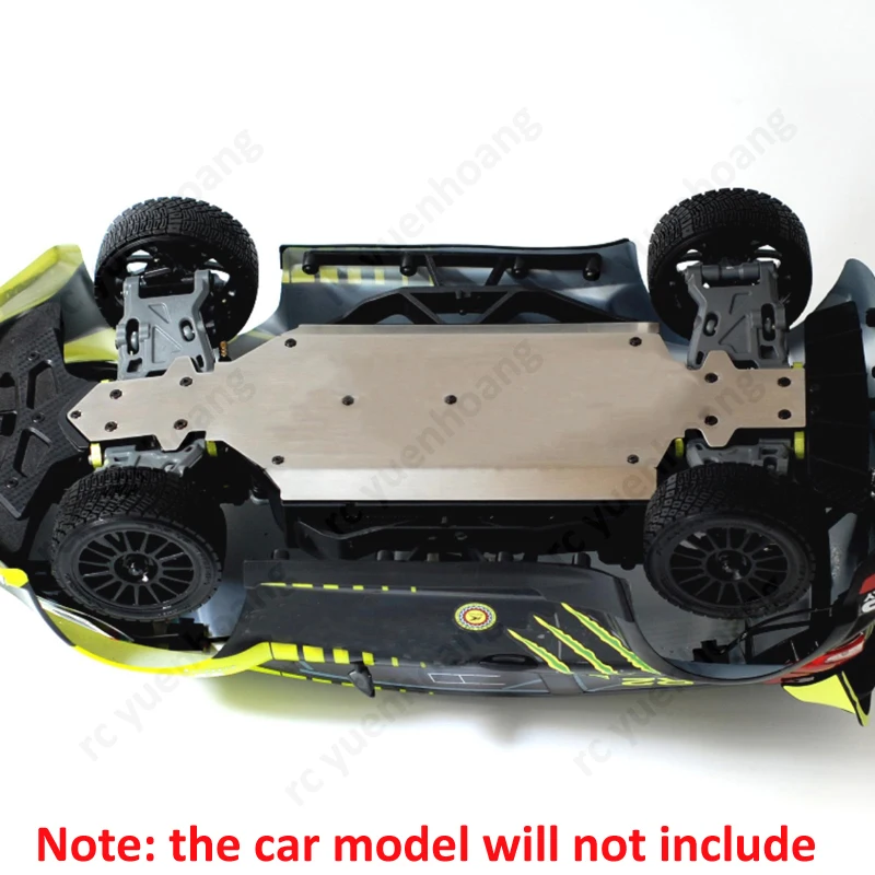 Placa protectora de chasis de acero inoxidable, hoja inferior de protección resistente a los arañazos para modelo de coche Leilaluo XTS F10 RC, escala 1/10, 1 Uds.