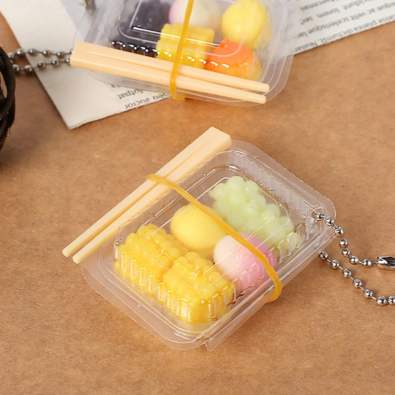 1/12 Dollhouse Mini Disposable Fruit Box With Chopsticks Dollhouse Simulation Food Model Dolls House Accessories